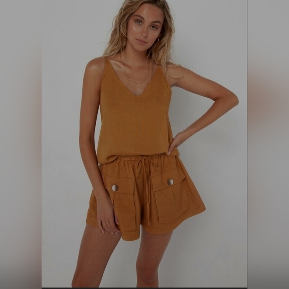 Nwt MADISON THE LABEL Linen Camisole S - Picture 1 of 7